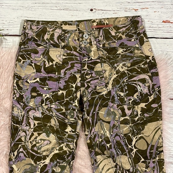 Anthropologie Pilcro The Wanderer Colorful Metallic Marbled Pop Pants - Picture 5 of 12
